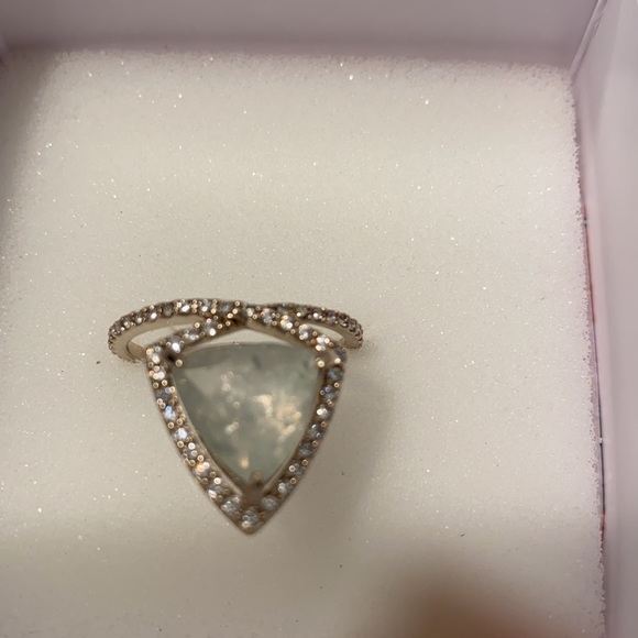 NEW - Stella & Dot Diamond and Opal Cocktail ring - Picture 4 of 4